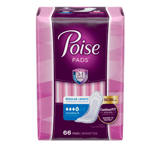 POISE SERVIETTES ABSORPTION MOYENNE 66UN